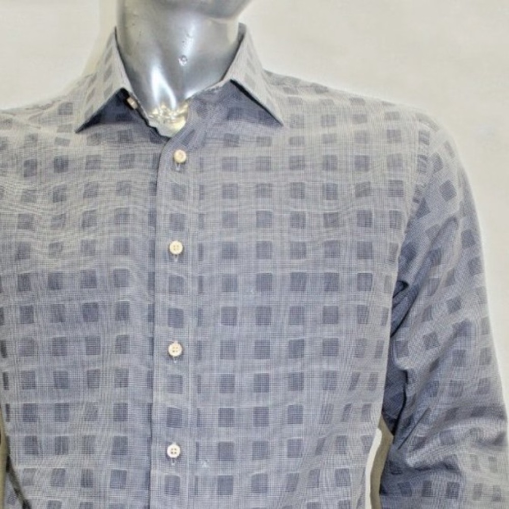 Men's Rufus Navy Long Sleeve Button Down Shirt